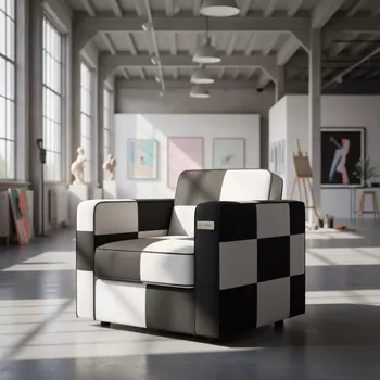 Аренда Кресло Cube бело черное в Panorama by Mercure — ART SPACE