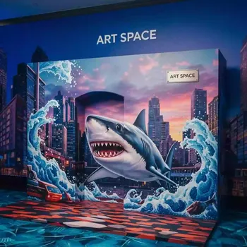 Аренда Фотозона с оптической иллюзией "Акула" в Pullman Sochi Centre — ART SPACE