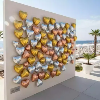 Аренда Фотозона из фольгированных сердец в пляжном комплексе VinoGrad — ART SPACE