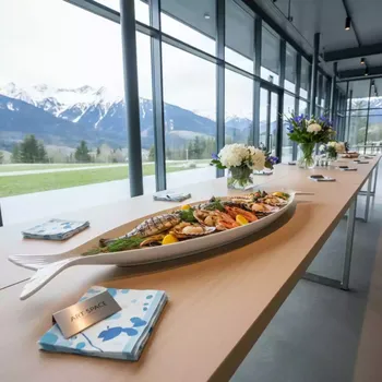 Аренда Блюдо для рыбы Regina 33х165 см в ледовом дворце «Роза Хутор» — ART SPACE