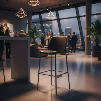 Аренда Стул барный Lem из экокожи BK черный в Omega Sirius — ART SPACE