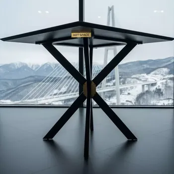 Аренда Стол банкетный Slash black & gold в Skypark Sochi — ART SPACE