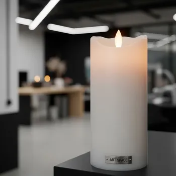 Аренда Свеча LED Адажио белая большая в Mantera Supreme — ART SPACE