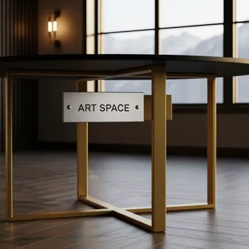 Аренда Стол банкетный Homer 150 black & gold в Alpha Sirius — ART SPACE