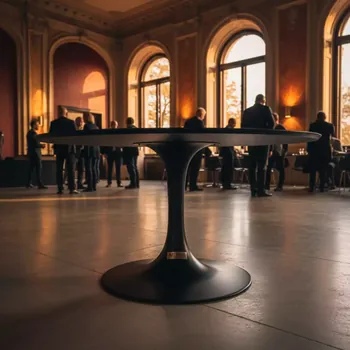 Аренда Стол Tulip Black D 100 мм в Зимнем театре — ART SPACE