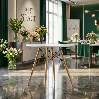 Аренда белого стола Эймс в Сочи — ART SPACE