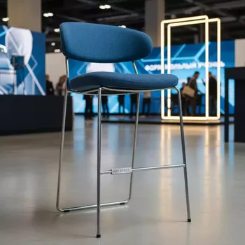 Аренда Барный стул Кельн рогожка синий в МФК «Горный» — ART SPACE