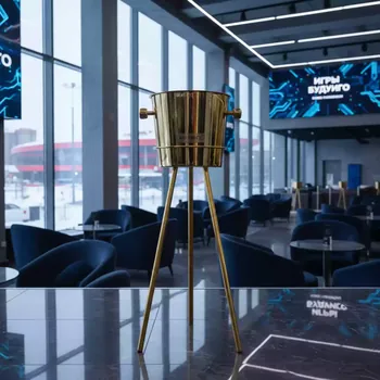Аренда Стойка под ведро для льда золотая в Red Arena — ART SPACE