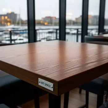 Аренда Столешница компактная коричневая Helsinki 80х80 в ресторане «Паруса» — ART SPACE