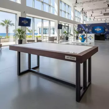 Аренда Стол Лидер 1 белый венге кромка ПВХ 900х600 мм в Radisson Blu Resort & Congress Centre — ART SPACE