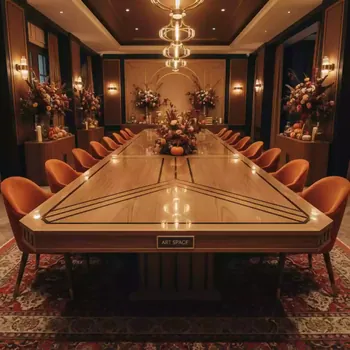Аренда Стол Лидер 2 2700х900 орех шампань в Mantera Supreme — ART SPACE