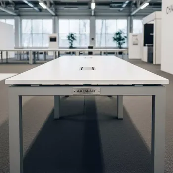 Аренда Стол белый серый Лидер 2 2000х900 в Университете «Сириус» — ART SPACE