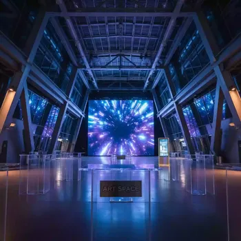 Аренда Звездное небо светодиодное цветное Chauvet Motion Drape LED в ледовой арене «Шайба» — ART SPACE