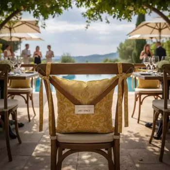 Аренда Подушка для стула Кроссбэк желтая в Karat Resort — ART SPACE