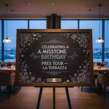 Аренда Меловая доска на день рождения в ресторане «La Terrazza» — ART SPACE
