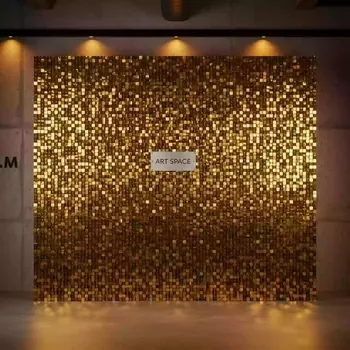 Аренда Ширма из пайеток голд в ресторане «D.O.M» — ART SPACE