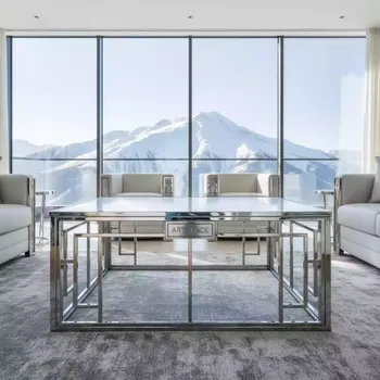 Аренда Журнальный стол silver white на площадке Rosa Peak (2320м) — ART SPACE