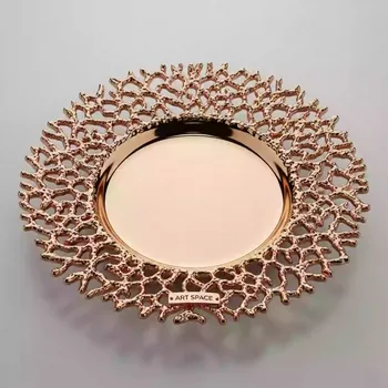 Аренда Тарелка Коралл розовое золото в Omega Sirius — ART SPACE