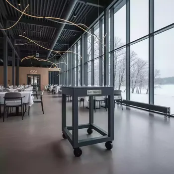 Аренда Тумба на колесиках серая в ресторане «Voda» — ART SPACE