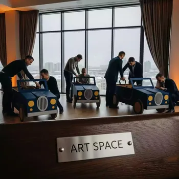 Аренда Тимбилдинг "Гонки на машинах Чаплина" в Stella di Mosca — ART SPACE