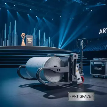 Аренда Тележка гидравлическая специальная Tisel T20R1500 для рулонов в Red Arena — ART SPACE