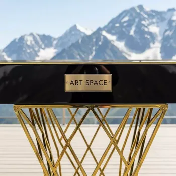 Аренда Фуршетный стол Rinfresco черно золотой на площадке Rosa Peak (2320м) — ART SPACE