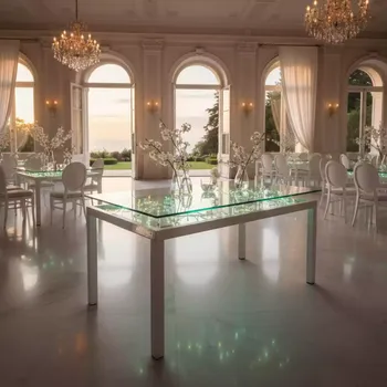 Аренда стола с прозрачной столешницей в Radisson Collection Paradise — ART SPACE