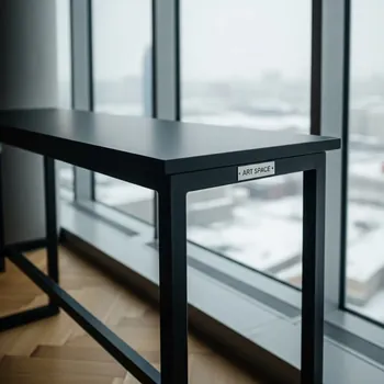 Аренда Стол барный черный Knobb 120х60 в Stella di Mosca — ART SPACE