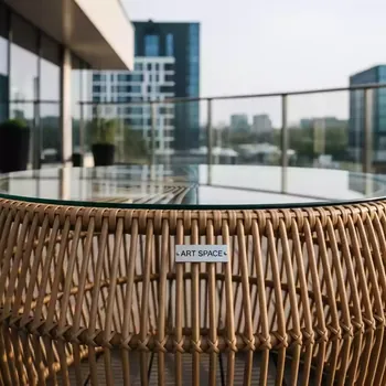 Аренда Стол круглый из искусственного ротанга Bamboo D 60 см в Sport Inn Hotel & Wellness — ART SPACE