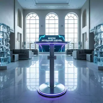 Аренда Коктейльный стол silver neon в отеле Radisson Lazurnaya — ART SPACE