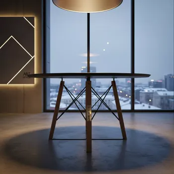 Аренда Стол Eames черный диаметр 100 в Radisson Collection Paradise — ART SPACE