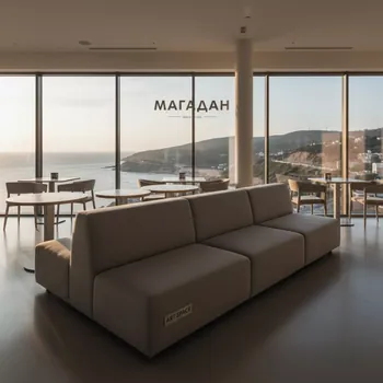 Аренда Диван глубокий Flow серо бежевый в ресторане «Магадан» — ART SPACE