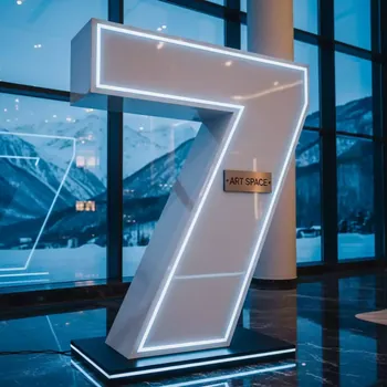 Аренда Цифра белая 7 в Radisson Hotel Rosa Khutor — ART SPACE