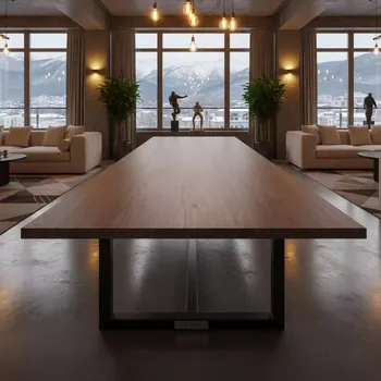 Аренда Стол Лидер 1 орех каркас черный в Grand Karat Sochi — ART SPACE