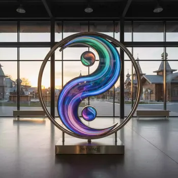 Аренда Фигура Инь ян LED в этно-парке «Моя Россия» — ART SPACE