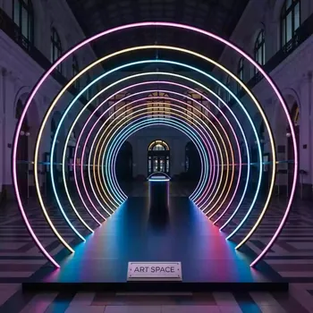 Аренда Тоннель неоновый с подиумом 360 в зале «Чайка» (Морпорт) — ART SPACE