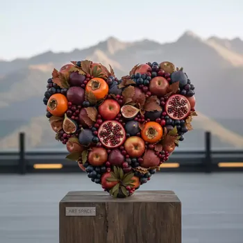 Аренда Сердце фруктовое 40 см на площадке Rosa Peak (2320м) — ART SPACE