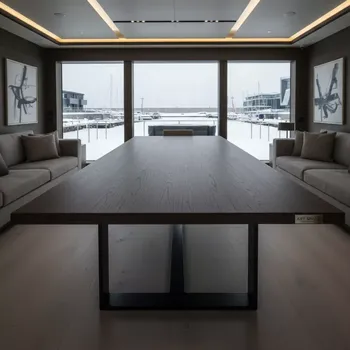 Аренда Стол Лидер 3 D венге черный 1500 мм на VIP-яхте (Имеретинский порт) — ART SPACE