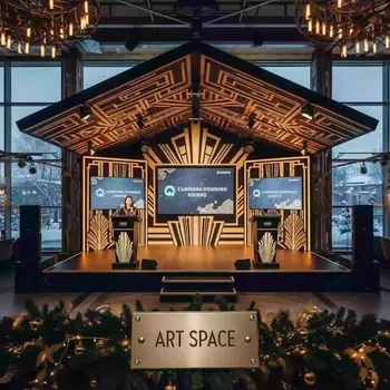 Аренда Сцена с односкатной крышей в ресторане «Сыроварня» — ART SPACE