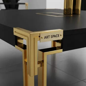 Аренда Стол Лидер 2 1800x900 бук золотой в Ледовом дворце «Айсберг» — ART SPACE