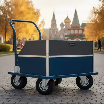 Аренда Тележка платформенная 4 колесная ручная Стелла КПТ 500 160 К 400 кг в этно-парке «Моя Россия» — ART SPACE