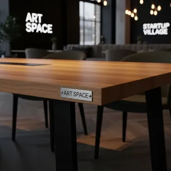 Аренда Стол Лидер 2 1800x900 26 мм темный бук черный в ресторане «La Terrazza» — ART SPACE