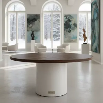 Аренда Стол Лидер 9 D 700 мм орех белый в Rodina Grand Hotel & SPA — ART SPACE