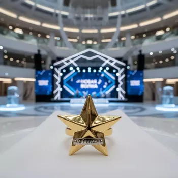 Аренда Кольцо для салфетки Star золото в ледовом дворце «Роза Хутор» — ART SPACE