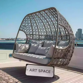 Аренда Диван качели Bitta плетеный на VIP-яхте (Имеретинский порт) — ART SPACE