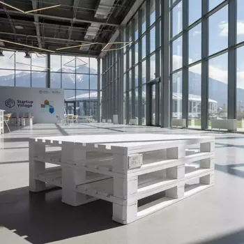 Аренда Стол White pallet 3 120х80 из паллет на арене «Фишт» — ART SPACE