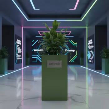 Аренда Кашпо для цветов Prosperplast Urbi Square оливковое 49 21 л в Boutique Hotel PORTUM 1905 — ART SPACE