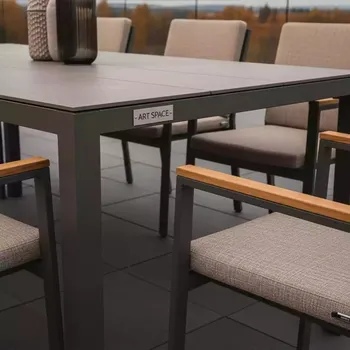 Аренда Комплект мебели Avesta серый песочный стеклокерамика тик в Novotel Resort — ART SPACE