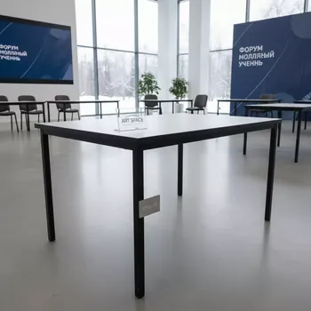 Аренда Стол Лидер 2 1800x800 белый черный кромка ПВХ в санатории «Октябрьский» — ART SPACE