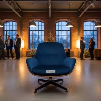 Аренда Чехол Е01 на стул Eames уплотненный велюр синий в усадьбе Голицына — ART SPACE